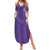 Saudi Football Al Zaeem Custom Summer Maxi Dress Crescent Moon - Purple - Wonder Print Shop