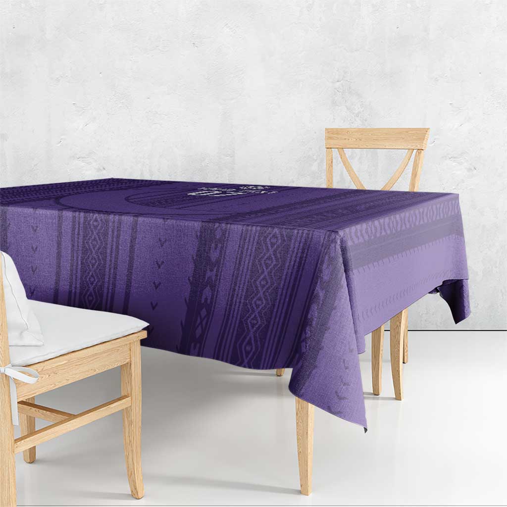 Saudi Football Al Zaeem Custom Tablecloth Crescent Moon - Purple - Wonder Print Shop