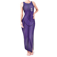 Saudi Football Al Zaeem Custom Tank Maxi Dress Crescent Moon - Purple - Wonder Print Shop