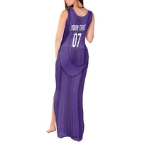 Saudi Football Al Zaeem Custom Tank Maxi Dress Crescent Moon - Purple - Wonder Print Shop