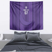 Saudi Football Al Zaeem Custom Tapestry Crescent Moon - Purple - Wonder Print Shop