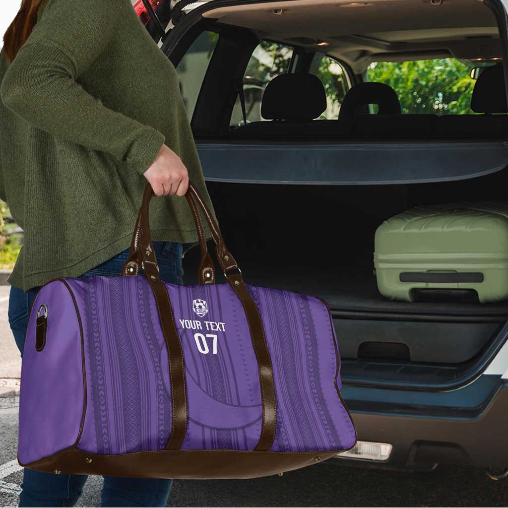 Saudi Football Al Zaeem Custom Travel Bag Crescent Moon - Purple - Wonder Print Shop
