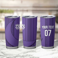 Saudi Football Al Zaeem Custom Tumbler Cup Crescent Moon - Purple - Wonder Print Shop
