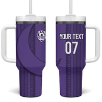 Saudi Football Al Zaeem Custom Tumbler With Handle Crescent Moon - Purple - Wonder Print Shop