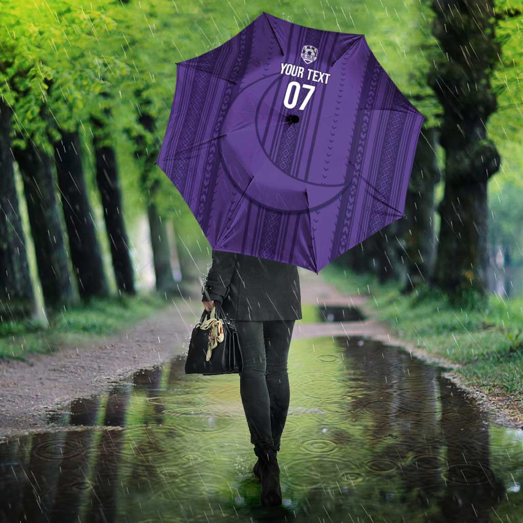 Saudi Football Al Zaeem Custom Umbrella Crescent Moon - Purple - Wonder Print Shop