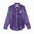Saudi Football Al Zaeem Custom Women Casual Shirt Crescent Moon - Purple - Wonder Print Shop