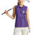 Saudi Football Al Zaeem Custom Women Sleeveless Polo Shirt Crescent Moon - Purple - Wonder Print Shop