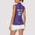 Saudi Football Al Zaeem Custom Women Sleeveless Polo Shirt Crescent Moon - Purple - Wonder Print Shop