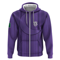 Saudi Football Al Zaeem Custom Zip Hoodie Crescent Moon - Purple - Wonder Print Shop