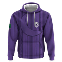 Saudi Football Al Zaeem Custom Zip Hoodie Crescent Moon - Purple - Wonder Print Shop