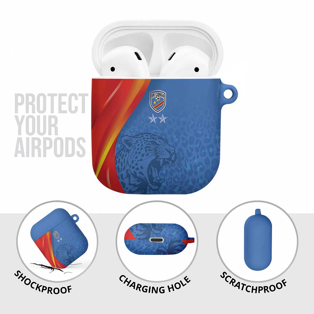 DR Congo Football 2026 Les Leopards AirPods Case Glory Upon Glory - Wonder Print Shop