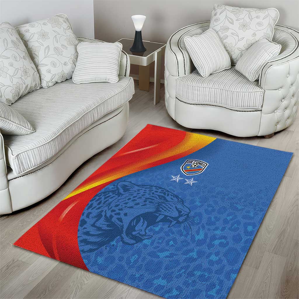 DR Congo Football 2026 Les Leopards Area Rug Glory Upon Glory - Wonder Print Shop
