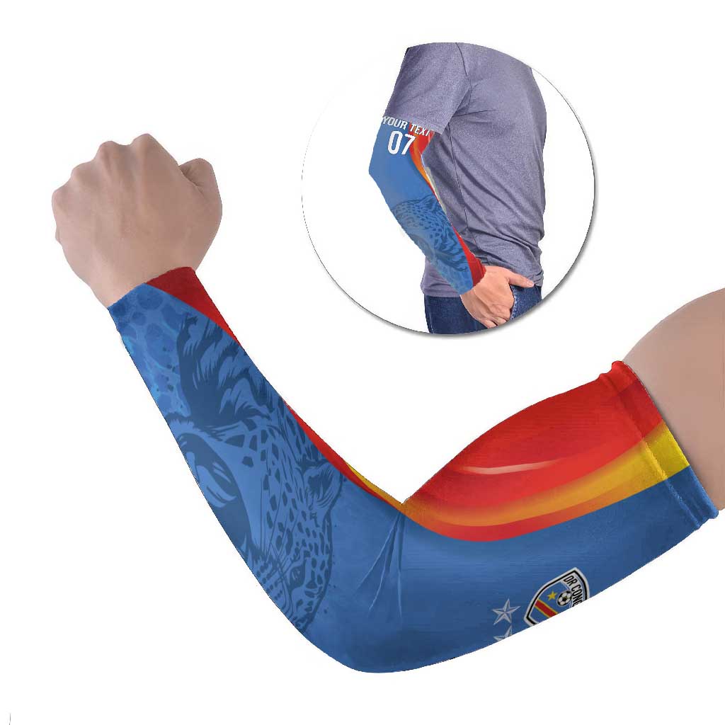 DR Congo Football 2026 Les Leopards Custom Arm Sleeves Glory Upon Glory - Wonder Print Shop