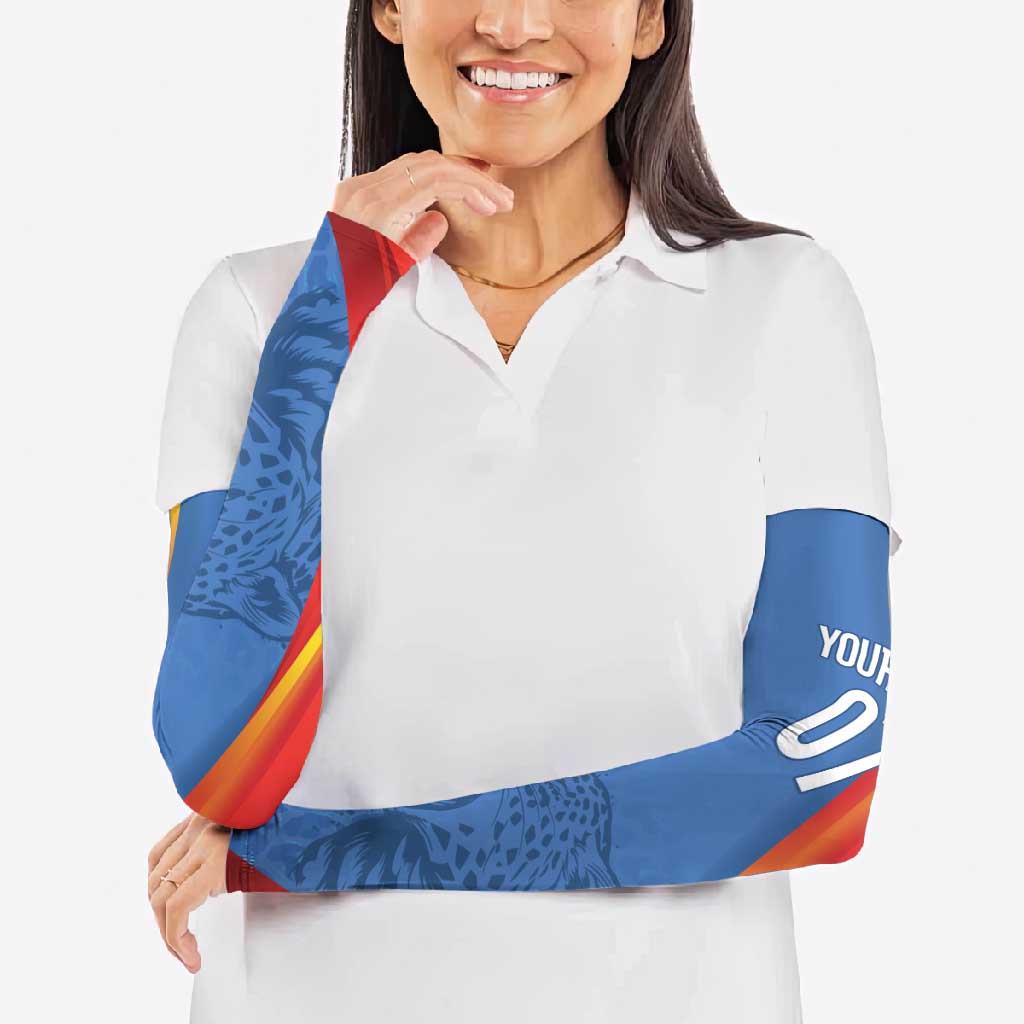 DR Congo Football 2026 Les Leopards Custom Arm Sleeves Glory Upon Glory - Wonder Print Shop