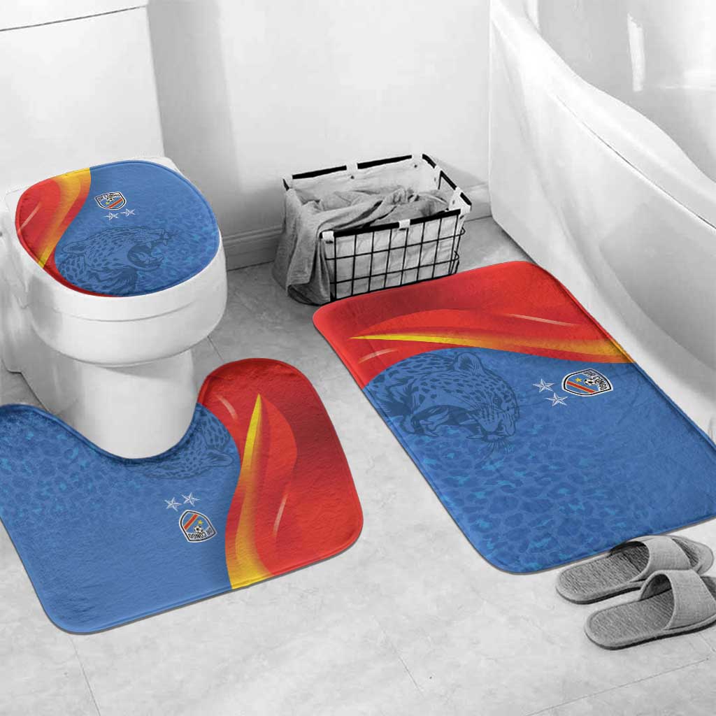 DR Congo Football 2026 Les Leopards Bathroom Set Glory Upon Glory - Wonder Print Shop