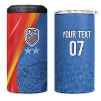 DR Congo Football 2026 Les Leopards Custom 4 in 1 Can Cooler Tumbler Glory Upon Glory - Wonder Print Shop