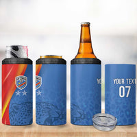 DR Congo Football 2026 Les Leopards Custom 4 in 1 Can Cooler Tumbler Glory Upon Glory - Wonder Print Shop