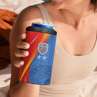 DR Congo Football 2026 Les Leopards Custom 4 in 1 Can Cooler Tumbler Glory Upon Glory - Wonder Print Shop