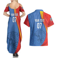 DR Congo Football 2026 Les Leopards Custom Couples Matching Summer Maxi Dress and Hawaiian Shirt Glory Upon Glory - Wonder Print Shop