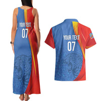 DR Congo Football 2026 Les Leopards Custom Couples Matching Tank Maxi Dress and Hawaiian Shirt Glory Upon Glory - Wonder Print Shop