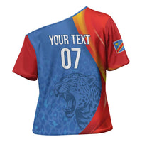 DR Congo Football 2026 Les Leopards Custom Cross Shoulder Shirt Glory Upon Glory - Wonder Print Shop