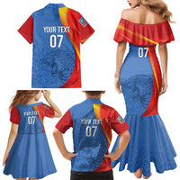 DR Congo Football 2026 Les Leopards Custom Family Matching Mermaid Dress and Hawaiian Shirt Glory Upon Glory - Wonder Print Shop