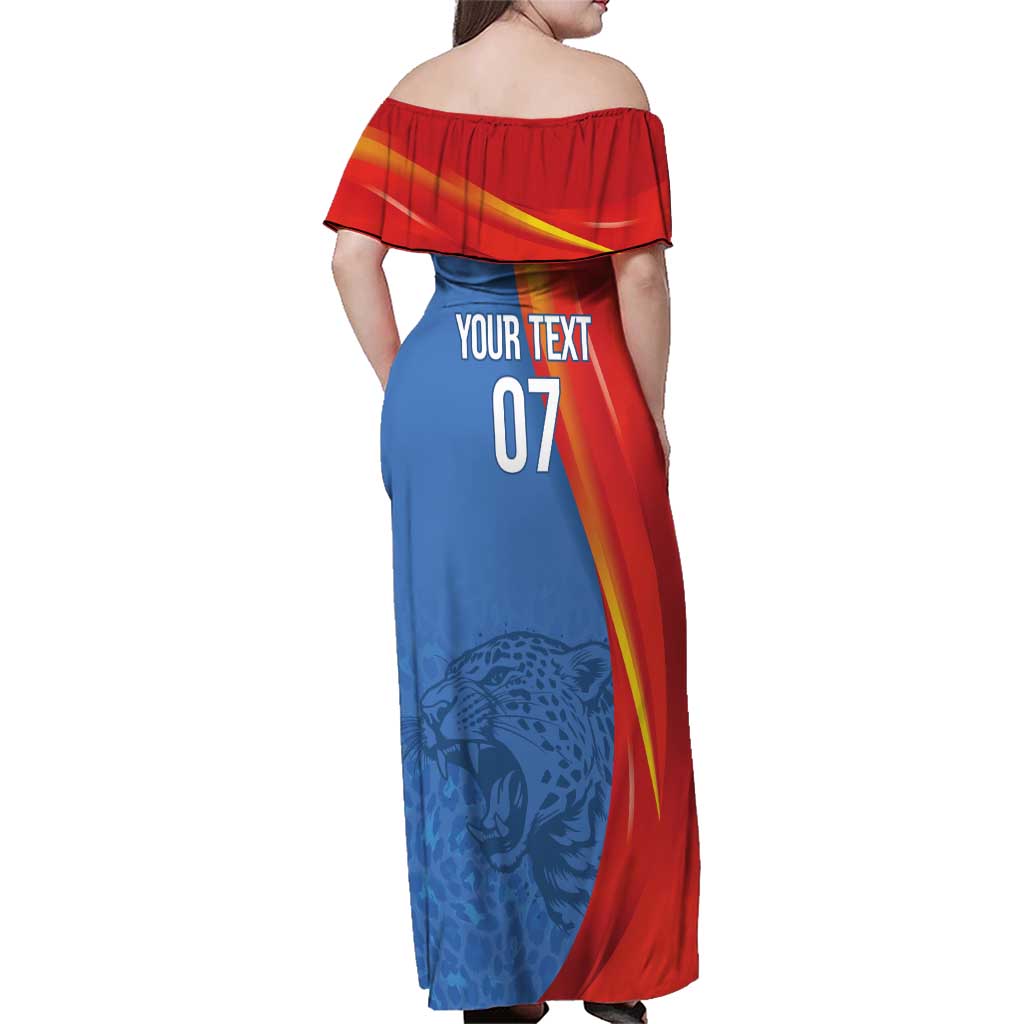 DR Congo Football 2026 Les Leopards Custom Family Matching Off Shoulder Maxi Dress and Hawaiian Shirt Glory Upon Glory - Wonder Print Shop