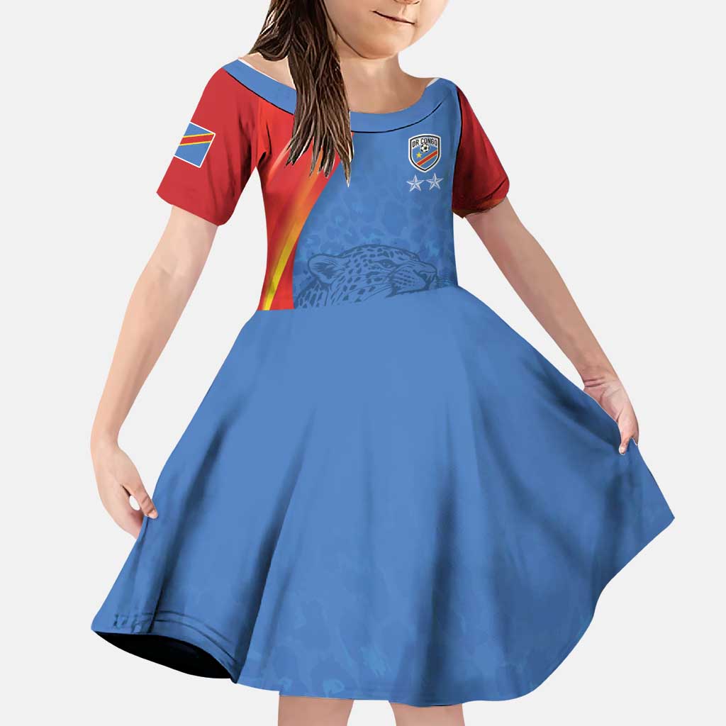 DR Congo Football 2026 Les Leopards Custom Family Matching Summer Maxi Dress and Hawaiian Shirt Glory Upon Glory - Wonder Print Shop