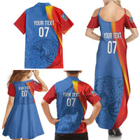 DR Congo Football 2026 Les Leopards Custom Family Matching Summer Maxi Dress and Hawaiian Shirt Glory Upon Glory - Wonder Print Shop