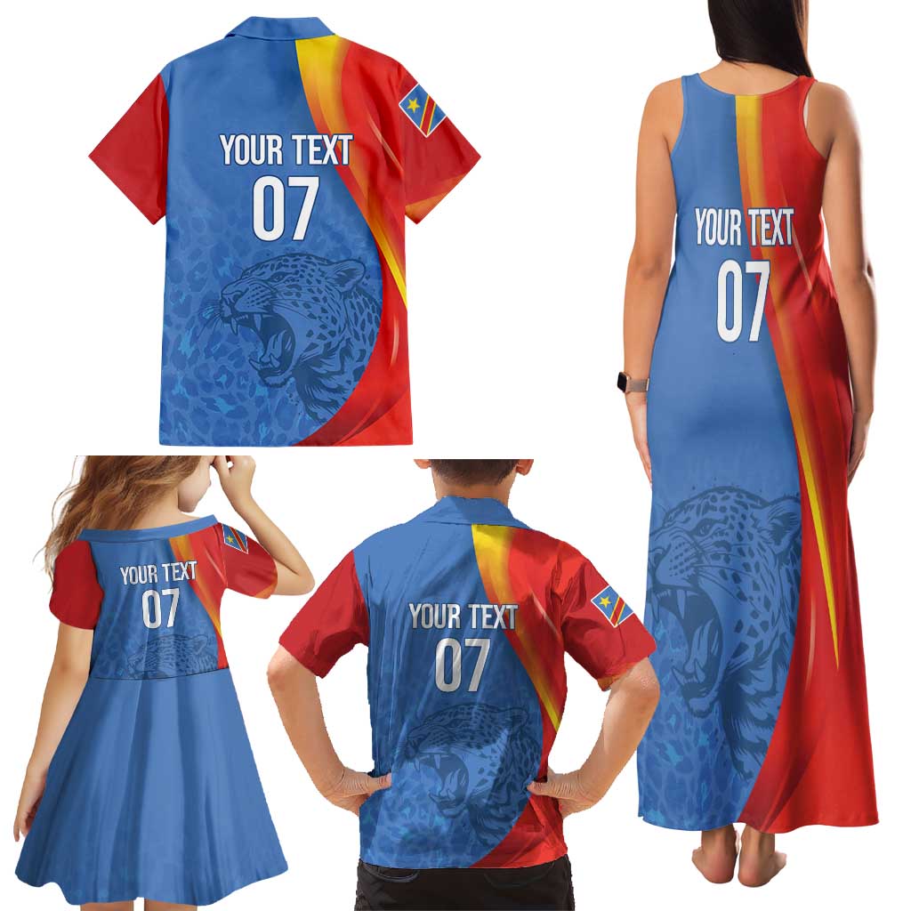 DR Congo Football 2026 Les Leopards Custom Family Matching Tank Maxi Dress and Hawaiian Shirt Glory Upon Glory - Wonder Print Shop