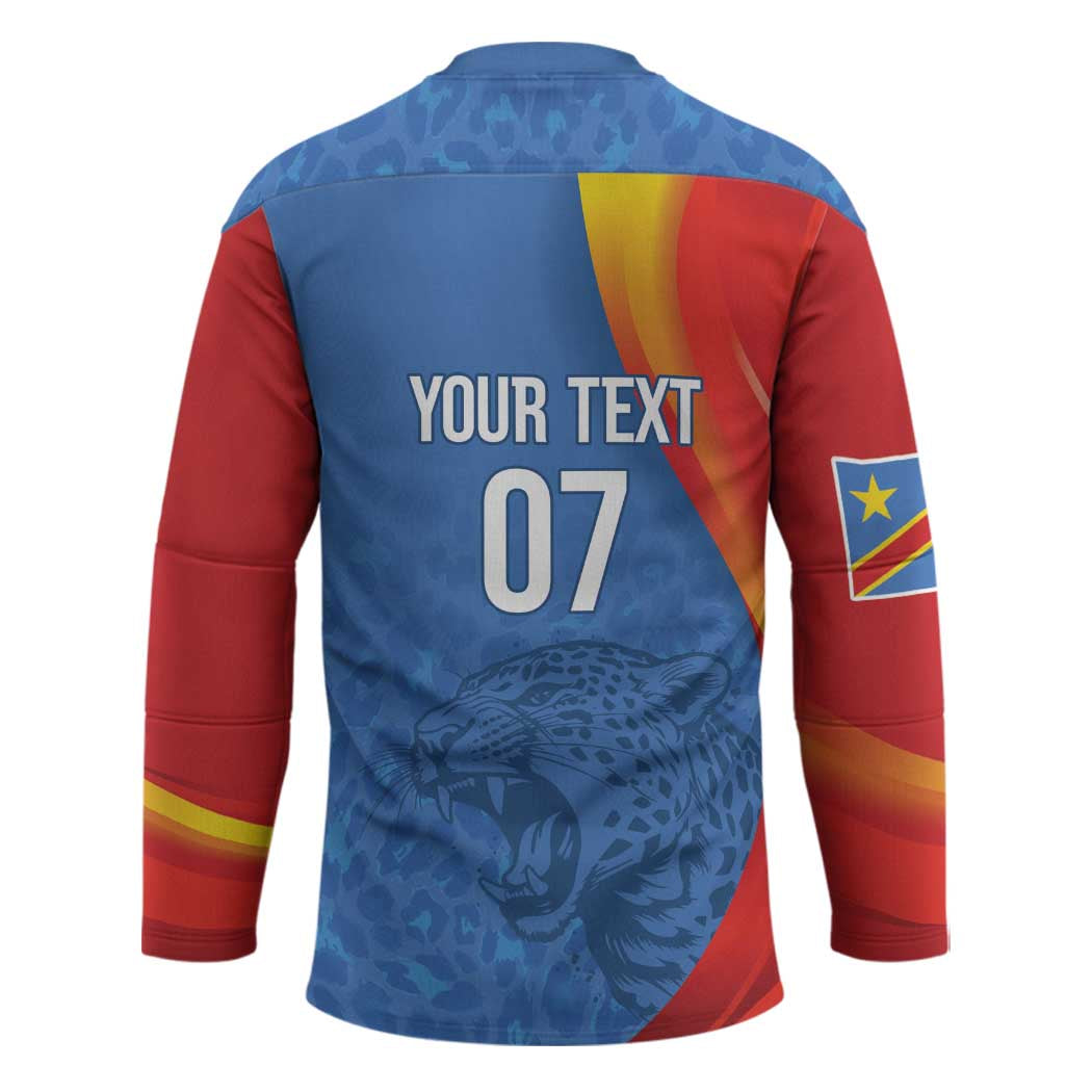 DR Congo Football 2026 Les Leopards Custom Hockey Jersey Glory Upon Glory - Wonder Print Shop