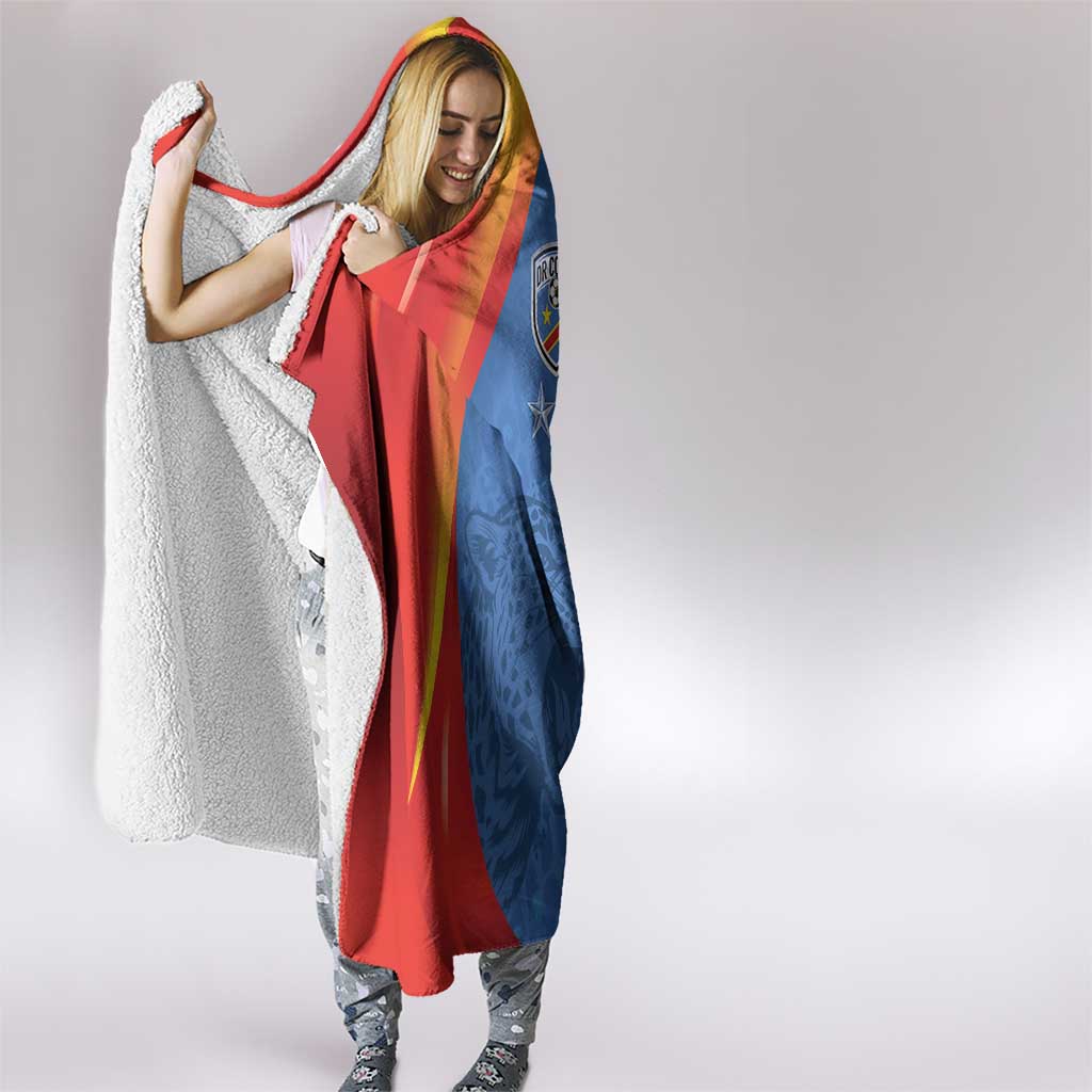 DR Congo Football 2026 Les Leopards Hooded Blanket Glory Upon Glory - Wonder Print Shop