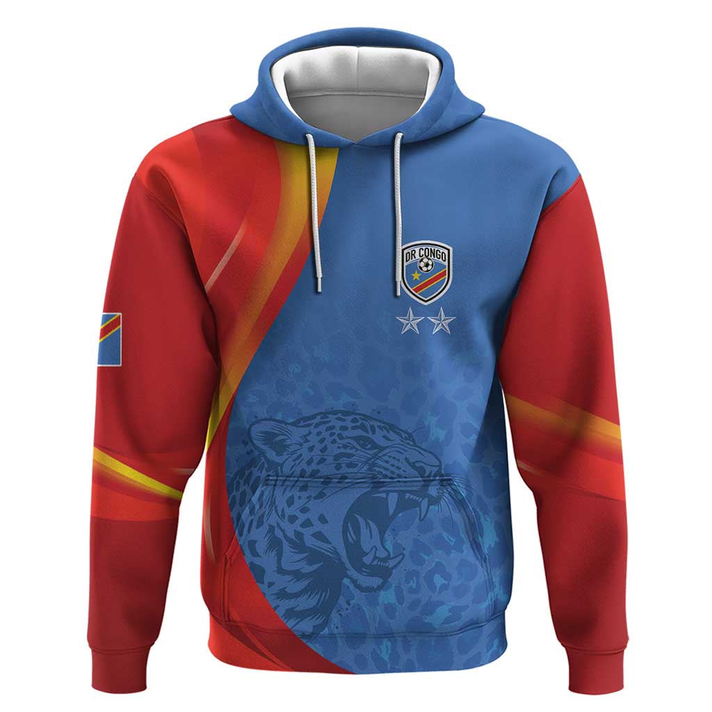 DR Congo Football 2026 Les Leopards Custom Hoodie Glory Upon Glory - Wonder Print Shop