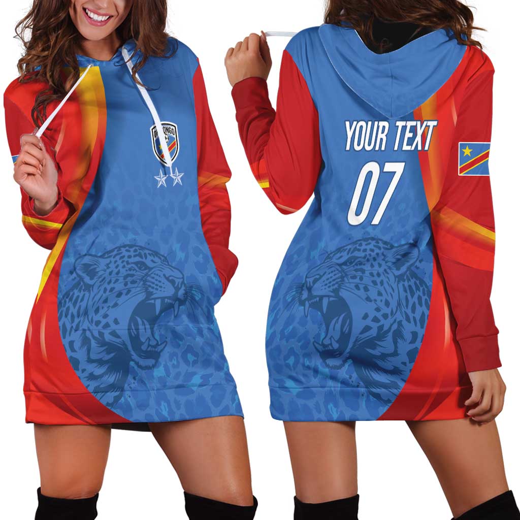 DR Congo Football 2026 Les Leopards Custom Hoodie Dress Glory Upon Glory - Wonder Print Shop