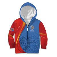 DR Congo Football 2026 Les Leopards Custom Kid Hoodie Glory Upon Glory - Wonder Print Shop