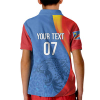 DR Congo Football 2026 Les Leopards Custom Kid Polo Shirt Glory Upon Glory - Wonder Print Shop