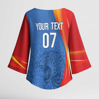 DR Congo Football 2026 Les Leopards Custom Kimono Sleeve Blouse Glory Upon Glory - Wonder Print Shop