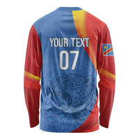 DR Congo Football 2026 Les Leopards Custom Long Sleeve Shirt Glory Upon Glory - Wonder Print Shop