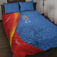 DR Congo Football 2026 Les Leopards Quilt Bed Set Glory Upon Glory - Wonder Print Shop