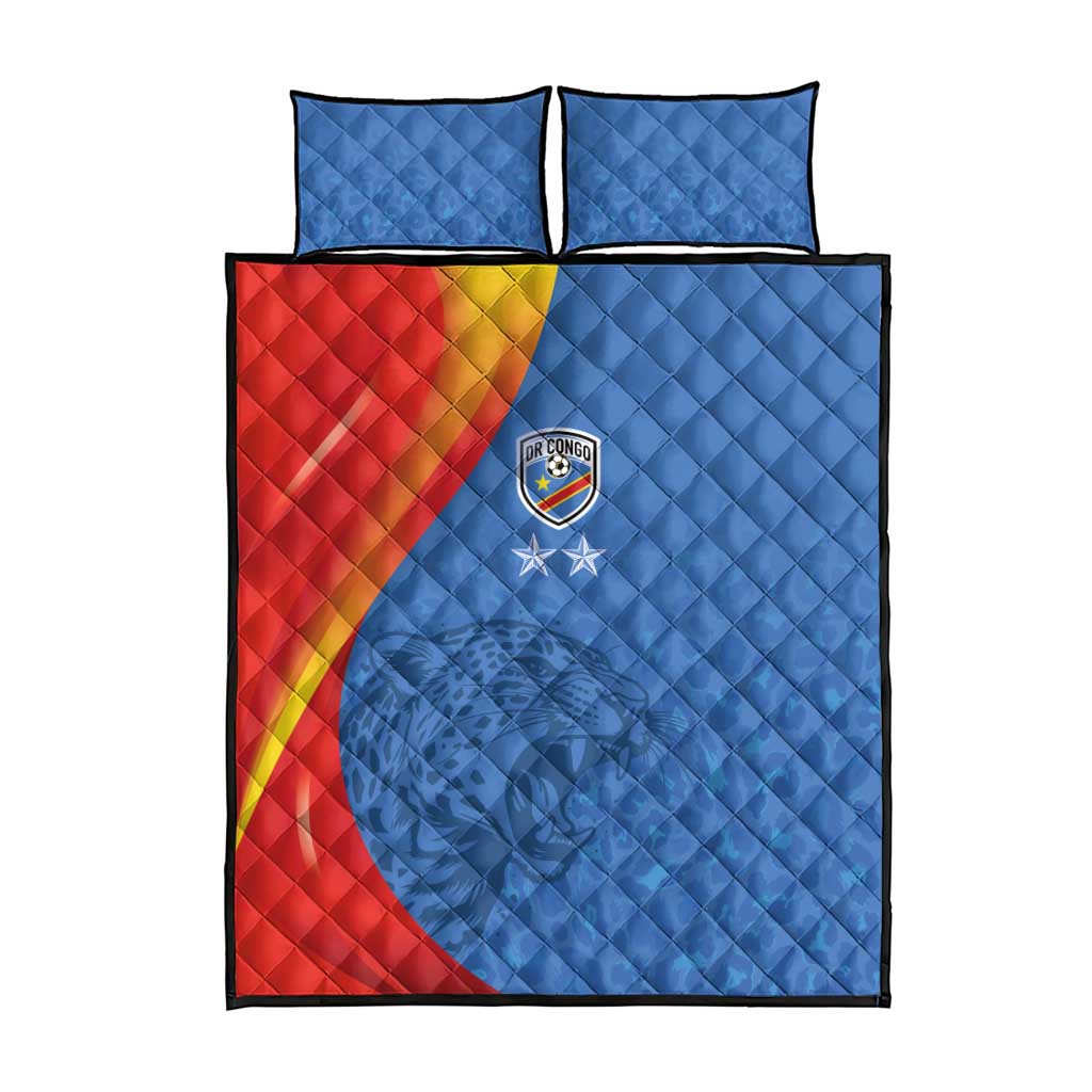 DR Congo Football 2026 Les Leopards Quilt Bed Set Glory Upon Glory - Wonder Print Shop