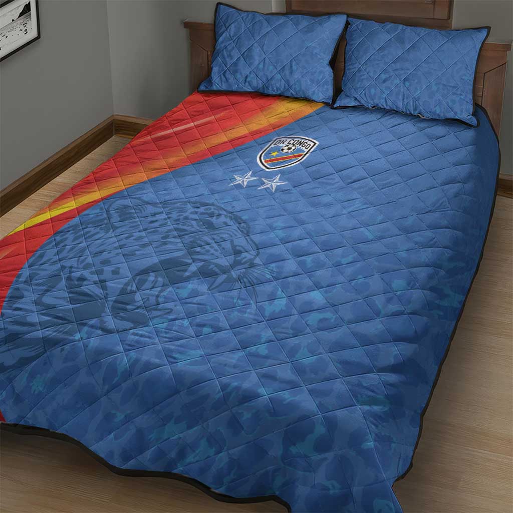 DR Congo Football 2026 Les Leopards Quilt Bed Set Glory Upon Glory - Wonder Print Shop