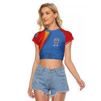DR Congo Football 2026 Les Leopards Custom Raglan Cropped T Shirt Glory Upon Glory - Wonder Print Shop