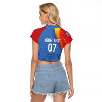 DR Congo Football 2026 Les Leopards Custom Raglan Cropped T Shirt Glory Upon Glory - Wonder Print Shop