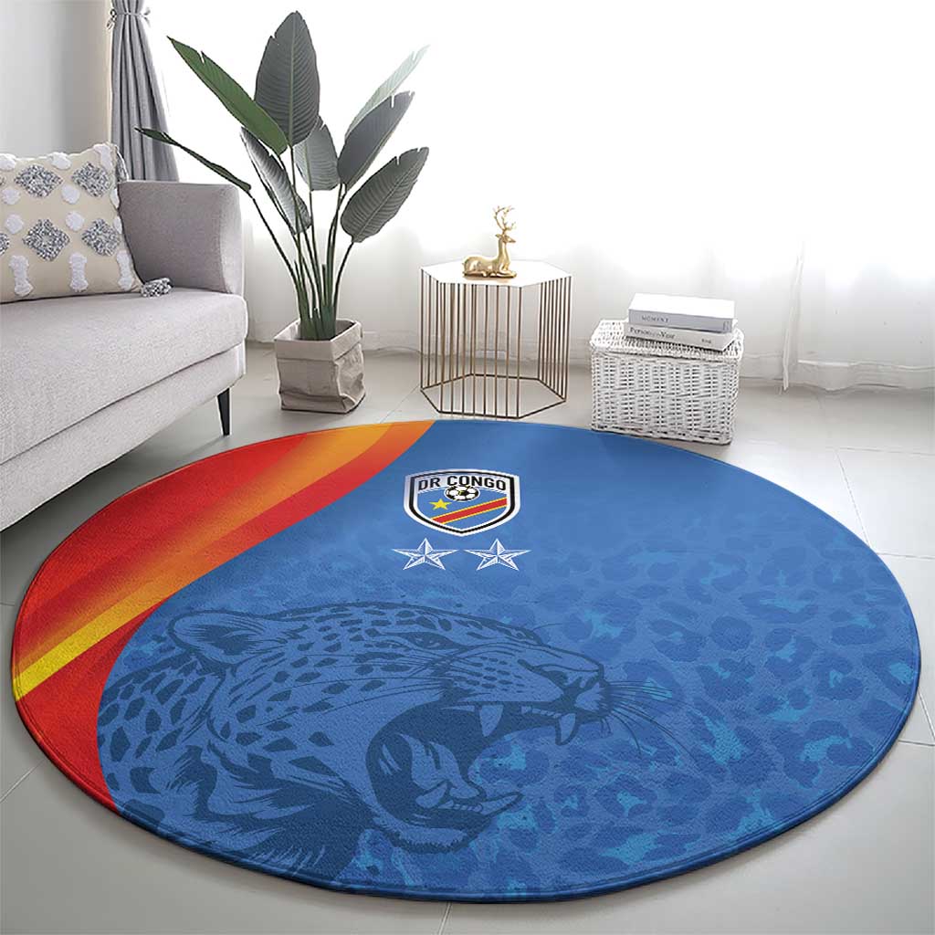 DR Congo Football 2026 Les Leopards Round Carpet Glory Upon Glory - Wonder Print Shop