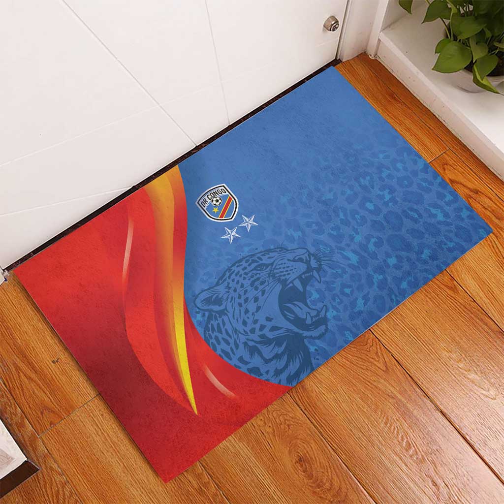 DR Congo Football 2026 Les Leopards Rubber Doormat Glory Upon Glory - Wonder Print Shop
