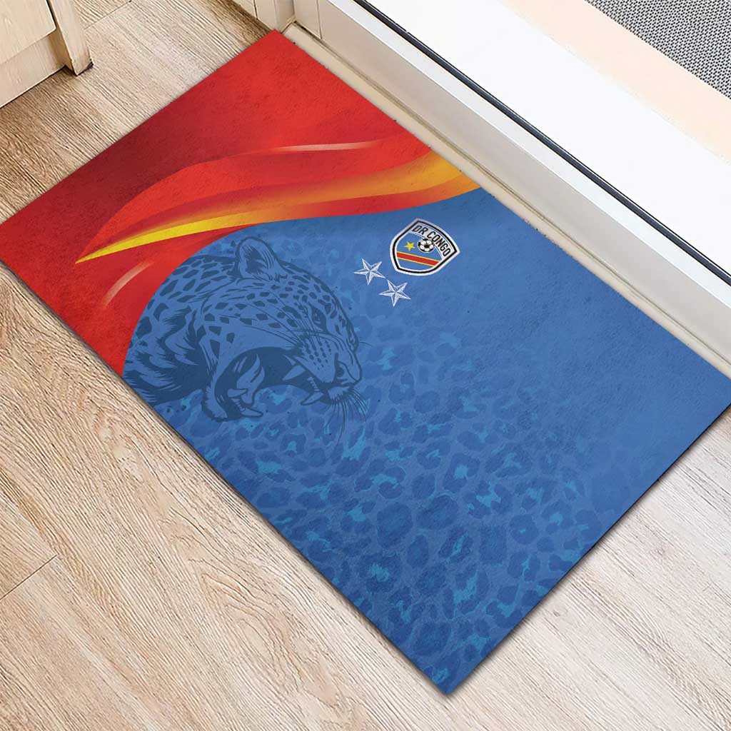 DR Congo Football 2026 Les Leopards Rubber Doormat Glory Upon Glory - Wonder Print Shop