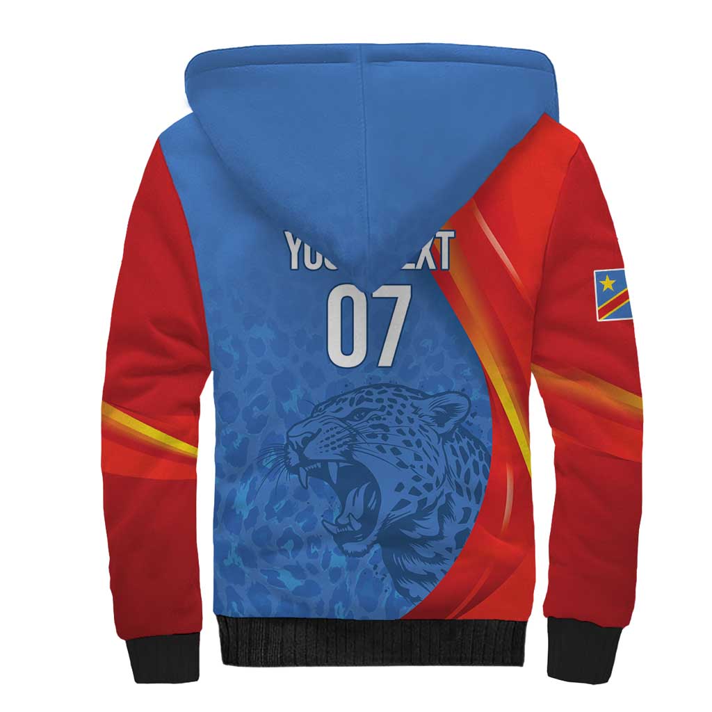 DR Congo Football 2026 Les Leopards Custom Sherpa Hoodie Glory Upon Glory - Wonder Print Shop