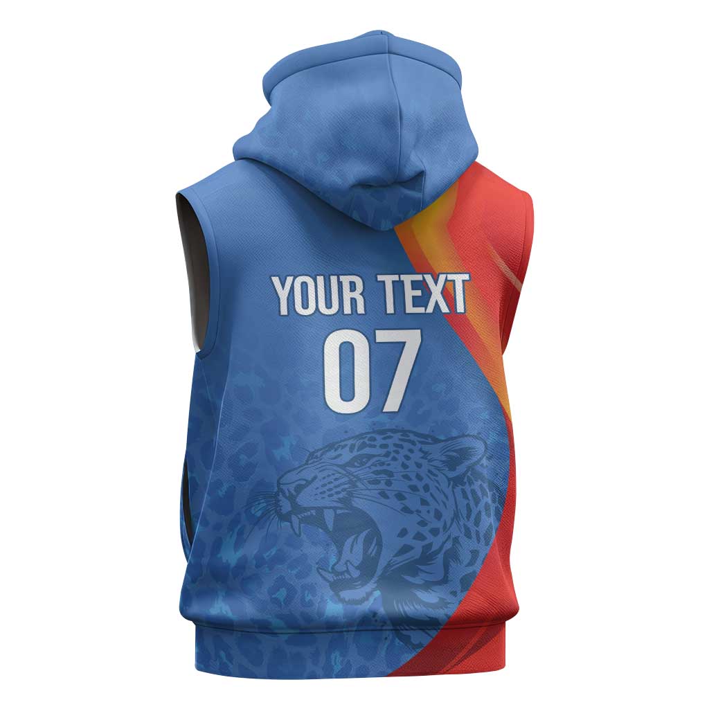 DR Congo Football 2026 Les Leopards Custom Sleeveless Hoodie Glory Upon Glory - Wonder Print Shop