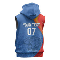 DR Congo Football 2026 Les Leopards Custom Sleeveless Zip Hoodie Glory Upon Glory - Wonder Print Shop