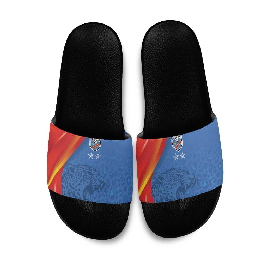 DR Congo Football 2026 Les Leopards Slide Sandals Glory Upon Glory - Wonder Print Shop